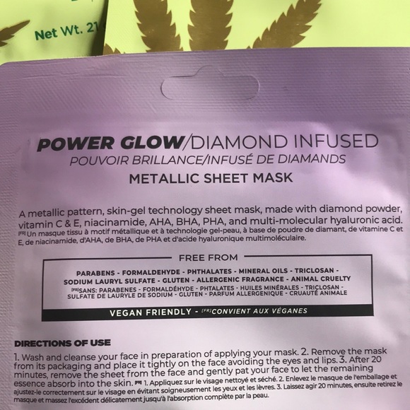 ✨🆕Vitamasques Power Power Diamond Infused Metallic Mask & 2 Azure Hemp Masks✨ - Picture 5 of 11